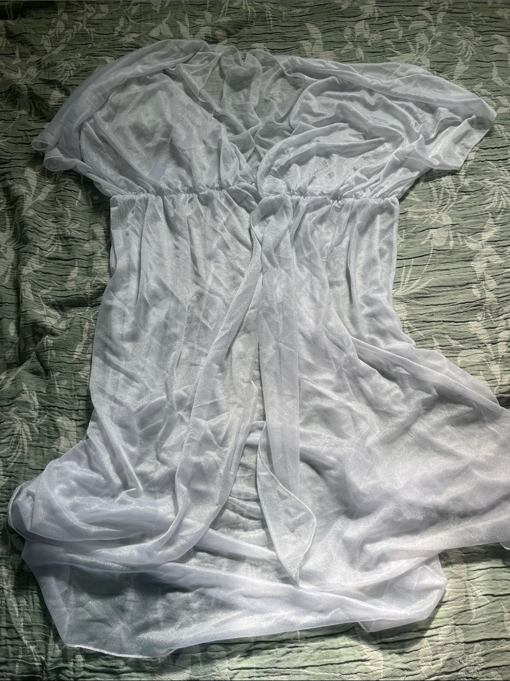 White Sheer Cover-Up Dress